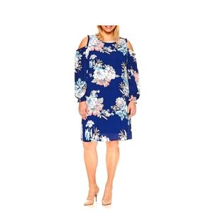 Cold shoulder womans dress